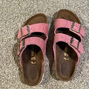 Pink snake skin Birkenstock size 40